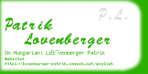 patrik lovenberger business card